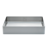 SS Rectangular Basin in Gunmetal Grey, Brushed Silver