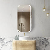 LED NEWPORT 900X450 NATURAL OAK SHAVING CABINET SOFT SQUARE