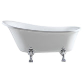 Clawfoot Freestanding Acrylic Bath, Chrome Feet