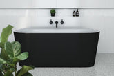 ALEGRA 1700 Back-to-wall Freestanding Bath White And Black