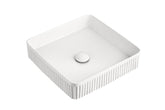 FRILL Round 410mm, Square 410mm, Rectangular 510x380mm Arch 415x365mm, And Pill 580x370mm Ceramic Basin In Gloss White