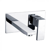 Quadro Wall Basin/Bath Mixer with spout - chrome