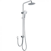 Perfect Twin Hose & Twin Shower Set, Sliding Shower On Rail in chrome