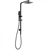 Quadro Twin Shower, Hand Shower With Overhead Rain Shower In Black