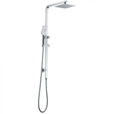 Quadro Twin Shower, Hand Shower With Overhead Rain Shower in Chrome