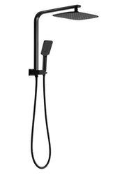 Quadro Premium Twin Shower Compact, Hand Shower With Overhead Rain Shower In Black