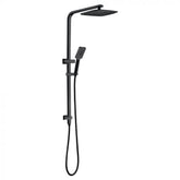 Quadro Premium Twin Shower, Hand Shower With Overhead Rain Shower In Black