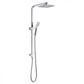 Quadro Premium Twin Shower, Hand Shower With Overhead Rain Shower in Chrome