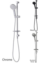 ROME Hand Shower With Rail In Crome, Matte Black, And Brushed Nickel