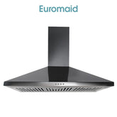 EUROMAID CP9BLB 90cm Black Canopy Rangehood