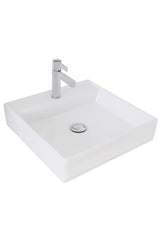 EDGE Gloss White Ceramic Basin In 450 w x 100 H x 450 mm