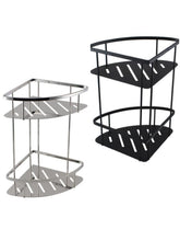 BEN Stainless Steel 2 Tier Shower Caddy Shelf in Matte Black and Chrome