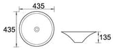 Cone 500 and 435 Above Counter Basin Gloss White