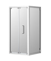 Corsica Bi-Fold Shower Screen LH Door Set 1000 Chrome and Black