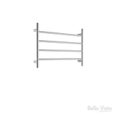 SAM Round Towel Ladder in Chrome and Matte Black Available In 700mm (W) 500mm (H) 90mm (D)