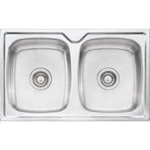 ENDEAVOUR Double Bowl Topmount Sink In Size 780x480x200mm
