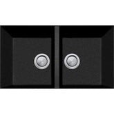 FLORENCE Black Double Bowl Undermount Sink In 344x400X200mm / 27L