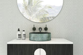 FLORENCIA Counter Top Basin Scratch Black Matte Black and Silver Matte White