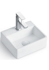 AURA Gloss White CeramicBasin In 340 wx 120 Hx 305 mm