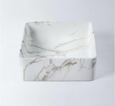 Regency Square Contemporary Basin with White Grey Gold
