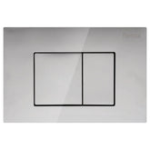 R&T Chrome Square Button Flush Plate,andGloss White,Matte Black