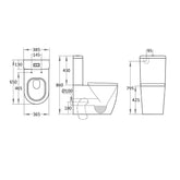 KDK 026 Wall Faced Toilet Suite - Tornado Flush