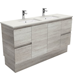 HEBREW Roman Sand 1500, Double Bowl + EDGE Industrial/Scandi OaK on Kickboard HEBREW Roman Sand 1500, Double Bowl + EDGE Industrial/Scandi OaK on Kickboard