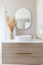 Meir ROUND Tall Basin Mixer Curved In Chrome - Matte Black - Tiger Bronze - Champagne - Brushed Nickel