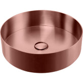 MILAN Round Stainless Steel Counter Top Copper Basin In Copper And Black Available In 400x400x116mm