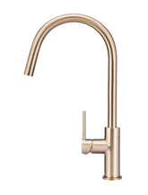 Meir ROUND Piccola Pull Out Kitchen Mixer Tap In Chrome - Matte Black - Tiger Bronze - Champagne - Brushed Nickel
