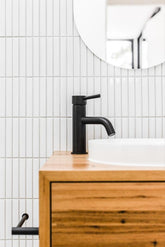 Meir ROUND Basin Mixer Curved In Chrome - Matte Black - Tiger Bronze - Champagne - Brushed Nickel