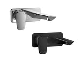 AXISS Wall Mounted Basin / Bath Mixer,Chrome and Black