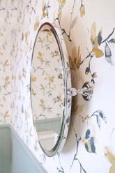 MAYER Pivot Oval Mirror In Chrome - Matte Black - Brushed Brass - Brushed Nickel