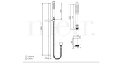 Meir SQUARE Shower On Rail Column
