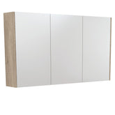 1200 Mirror Cabinet with Gloss White Side Panels,Satin White,Scandi Oak,Industrial,Satin Black