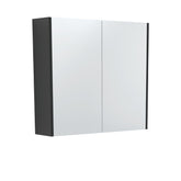 750 Mirror Cabinet with Gloss White Side Panels,Satin White,Scandi Oak,Industrial Side,Satin Black