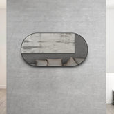 NOOSA 1200X600 BLACK METAL FRAME MIRROR
