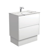 HEBREW Calacatta Undermount Amato 750 Matte White Vanity on Kick