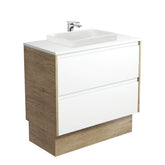 HEBREW Semi-Inset, Crystal Amato 900 Vanity on Kick