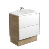 HEBREW Semi-Inset, Crystal Amato 750 Vanity on Kick
