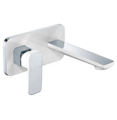 SETU WALL BASIN MIXER IN WHITE AND CHROME