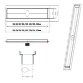 Zenon Range Onda Style Shower Grates 600-1800