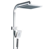 BUILDERS Twin Multifunctional Sliding Shower On Rail In Chrome Available In 200mm And 250mm Head