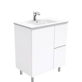 MILAN Fingerpull Gloss White 750 Vanity on Legs