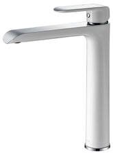 SWEET HIGH RISE BASIN MIXER IN CHROME AND WHITE
