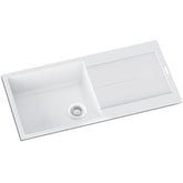 Carysil White Single Bowl with Drainer Granite Kitchen Sink In 1000*440mm