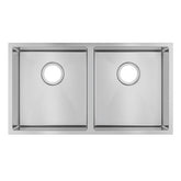 Pollo 820x457x230mm 1.2mm Handmade Top/Undermount Double Bowls Kitchen Sink