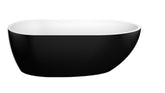 AVEDA Gloss Black and White Freestang Bathtub 1690mm