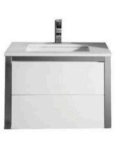 NYKO Wall Hung Vanity In 750 White Gloss Finish With Chrome