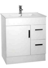 KENO Floorstanding Vanity In 750 With White Gloss Finish Ceramic Top or Stone Top